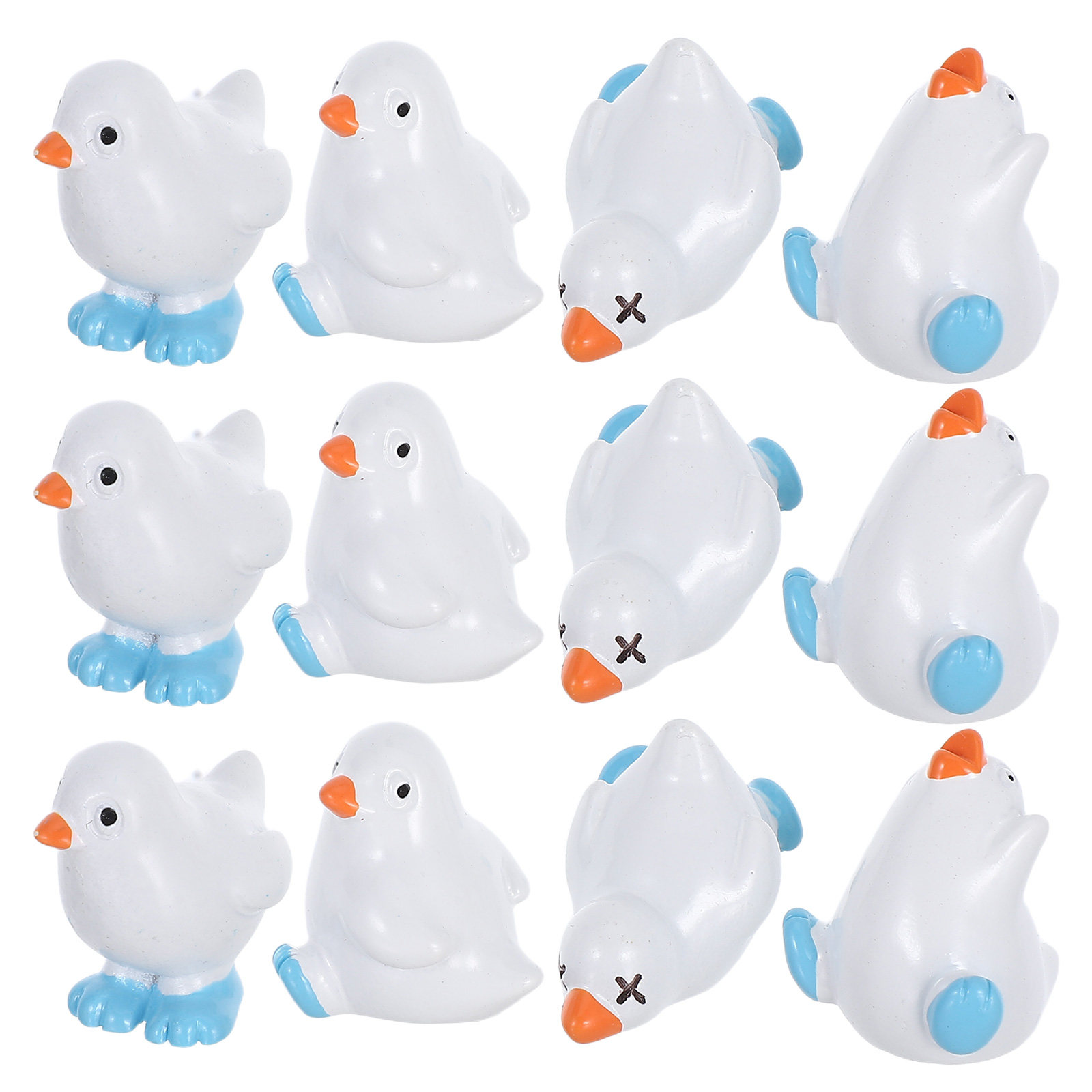 Bonsai Garden For Desk - 12Pcs Resin Mini Bird Ornaments Cute