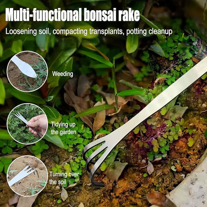 Stainless Steel Root Rake Hand - Bonsai Garden Accessories ulasan dan harga