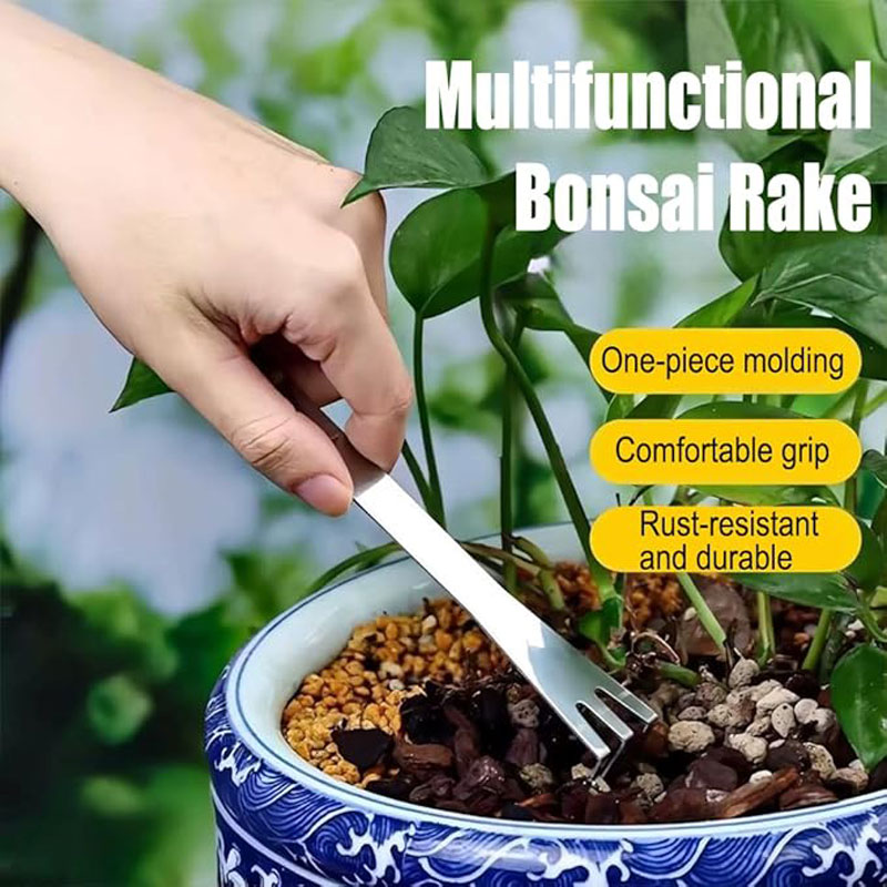 Stainless Steel Root Rake Hand - Bonsai Garden Accessories ulasan dan harga