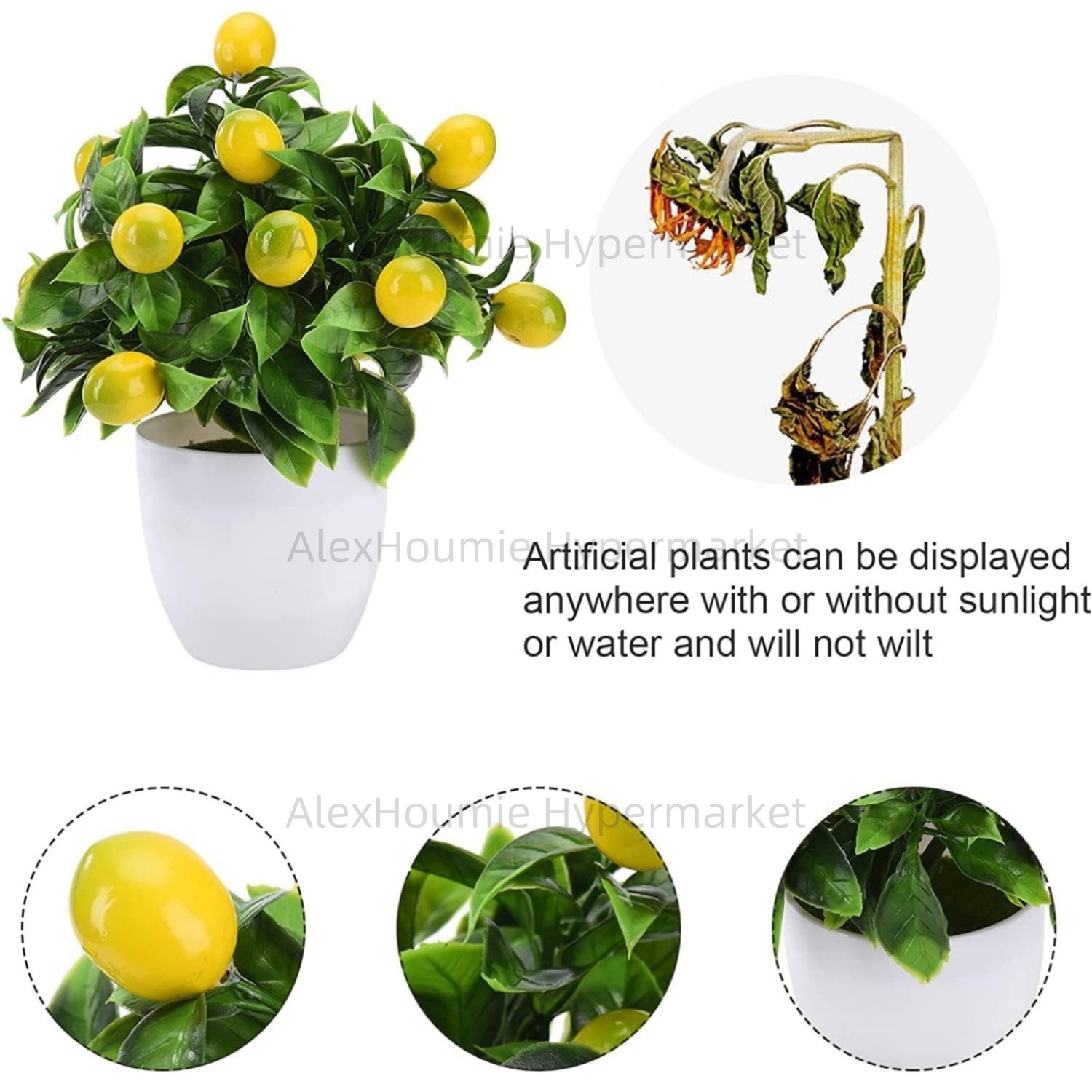 Fake Lemon Tree Small Artifici - Bonsai Garden Sushi ulasan dan harga