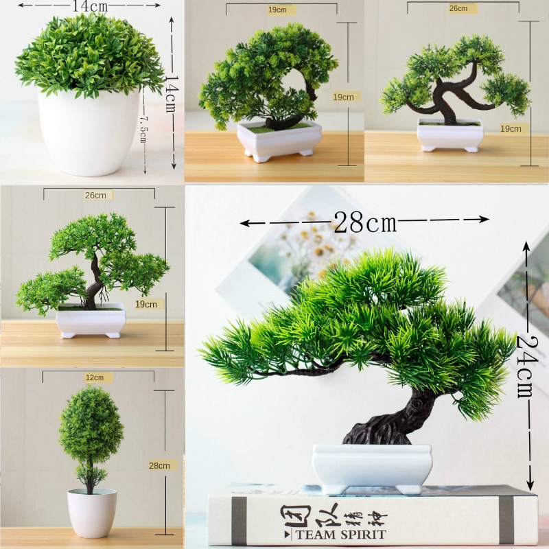 New Green Artificial Plants Bo - Bonsai Garden Sushi ulasan dan harga